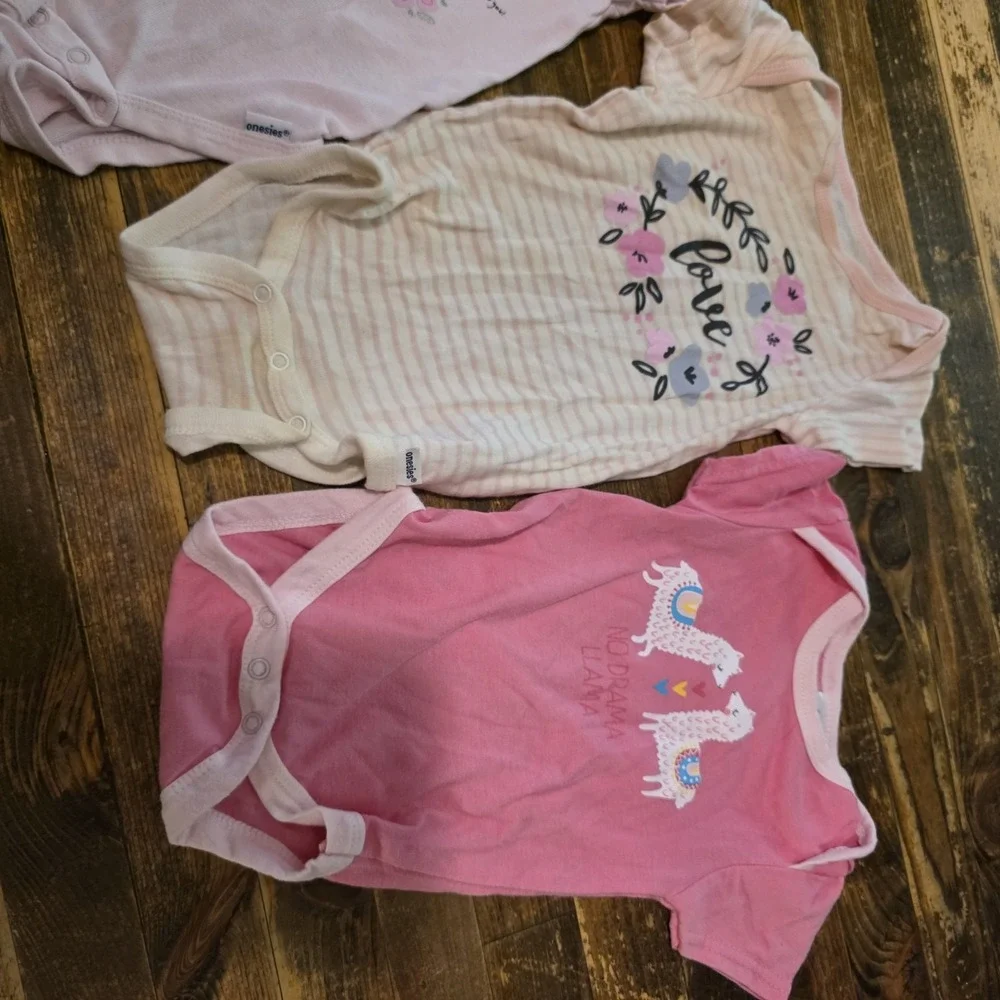 Baby Girl 3-6 Mo Bodysuit 12pc Lot Pajamas Pastels One Piece Bundle Newborn